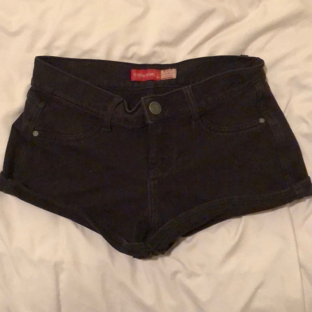 Black Jean Shorts